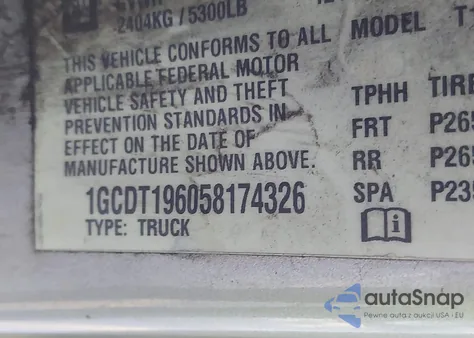 2005 Chevrolet Colorado z USA, uszkodzony, nr VIN 1GCDT196058174326